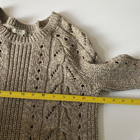 Lucky Brand Women’s Cotton Wool Blend Cableknit Crew Neck Sweater Size Medium. - Picture 9 of 11